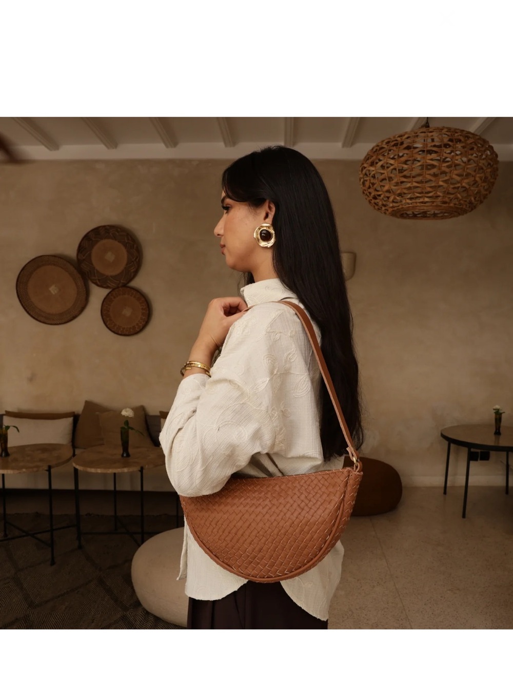 Amasouk Hilal Woven Leather Sling